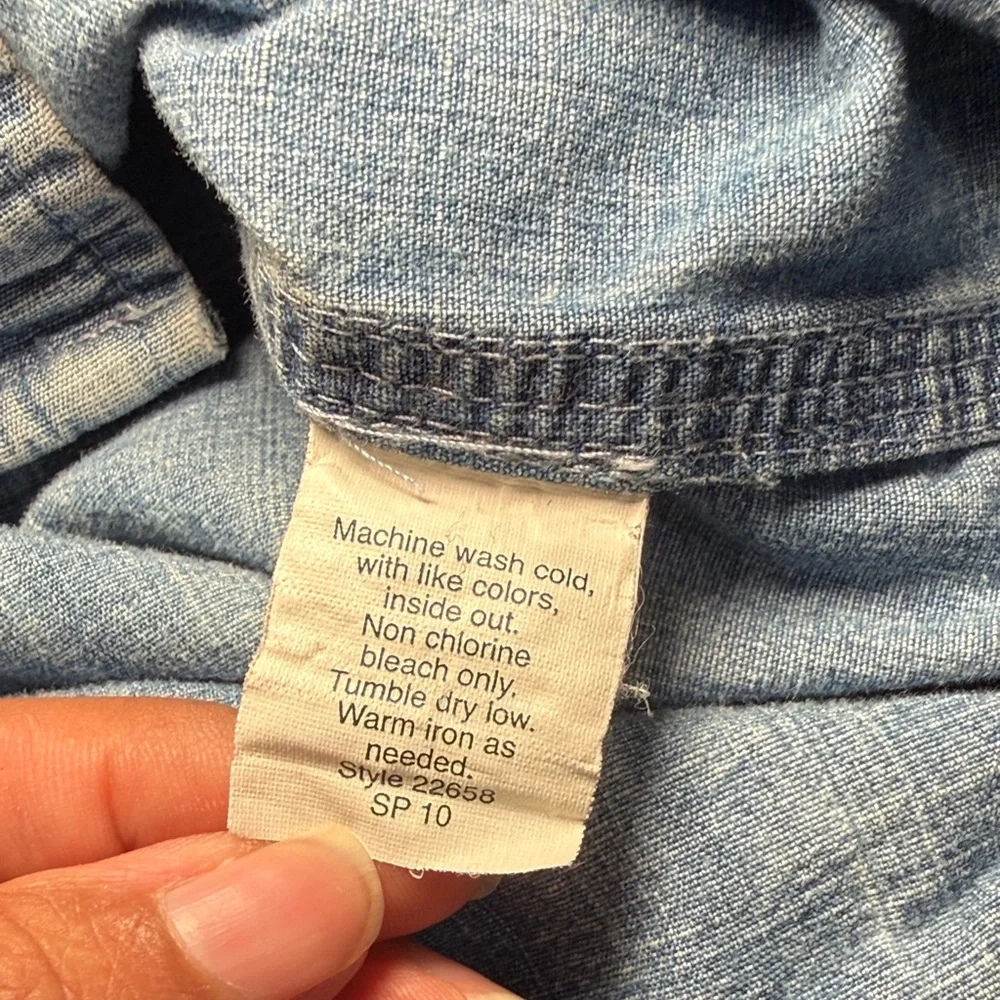 J. Crew Denim Button Down Shirt‎ Light Wash Size 2